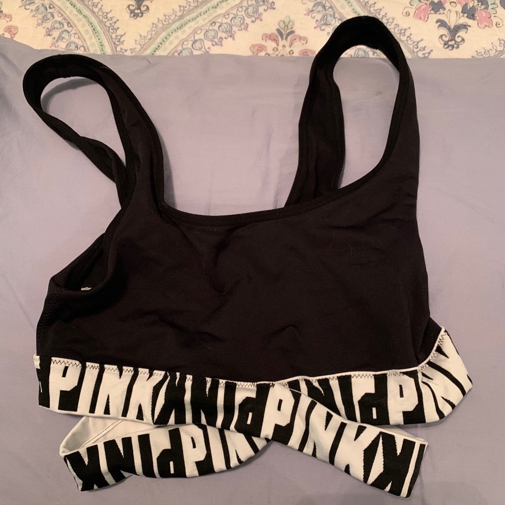 PINK criss cross sports bra